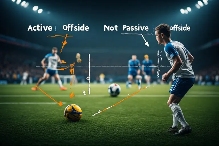 Grafica che distingue fuorigioco attivo da fuorigioco passivo
