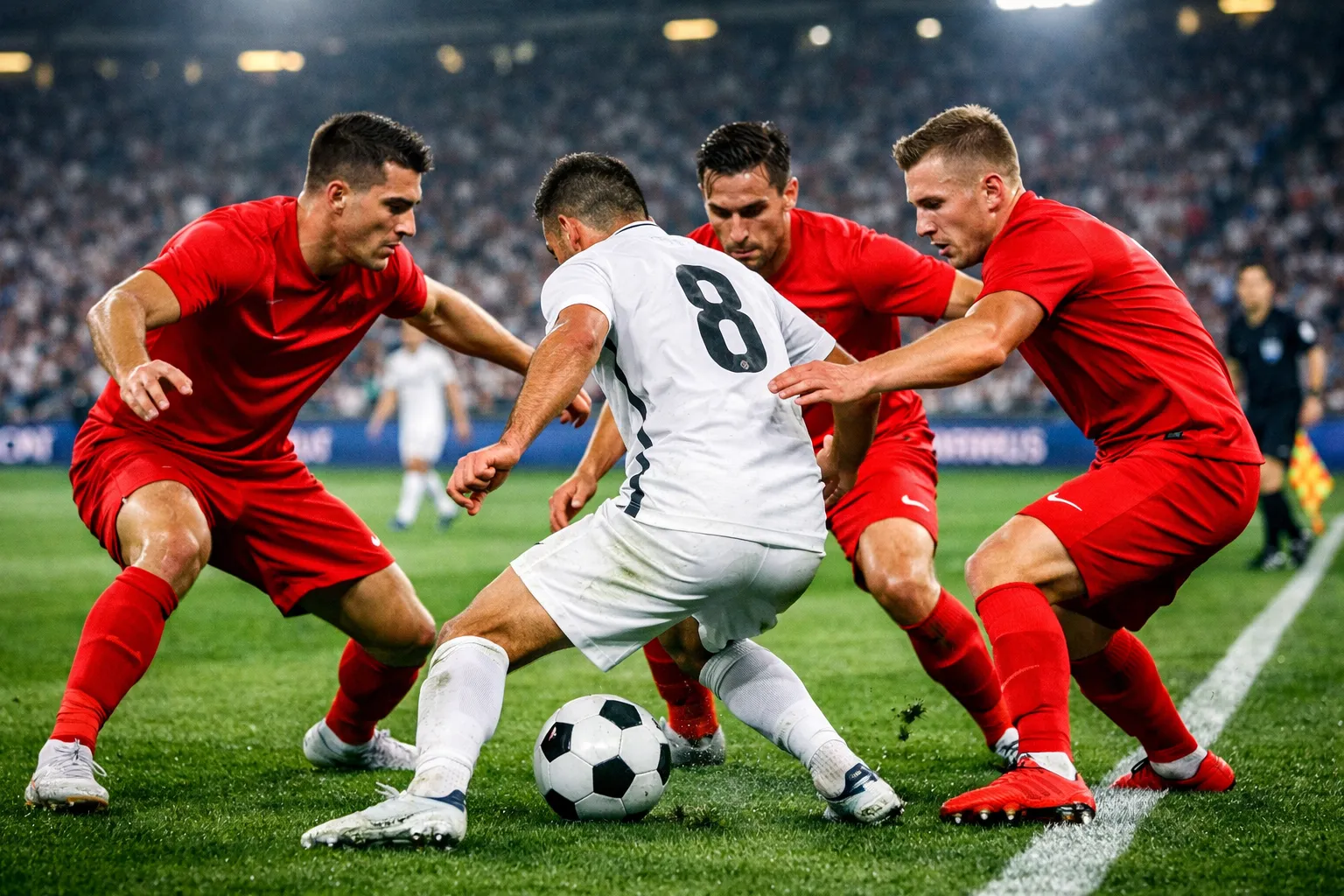 Giocatori che effettuano gegenpressing subito dopo la perdita del pallone