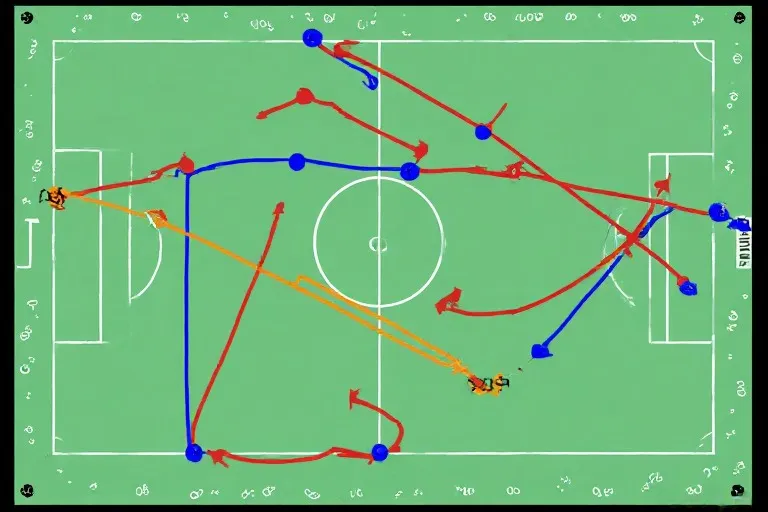 Grafica tattica con linee di pressione, triangolazioni e densità attorno al pallone