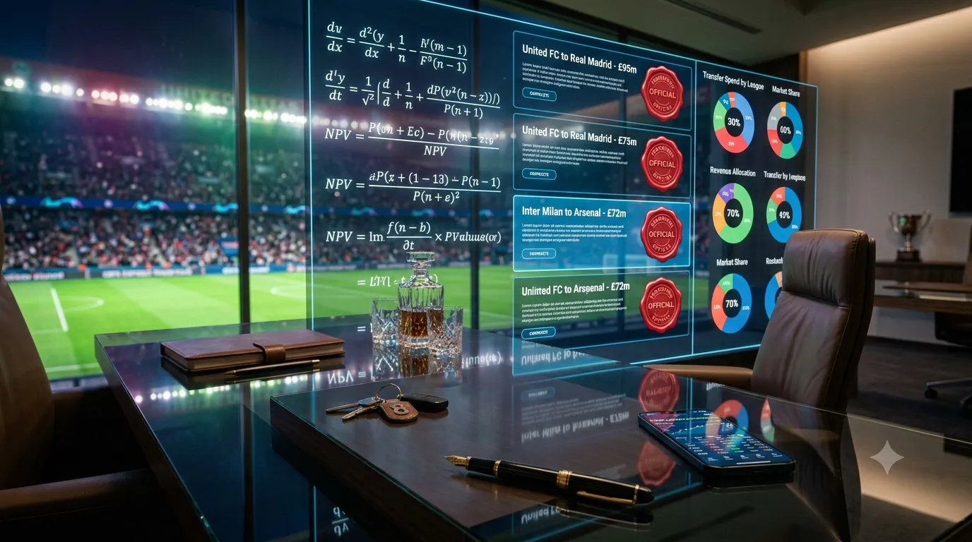 Contratti di calciomercato e grafici finanziari che illustrano la percentuale sulla futura rivendita in Serie A